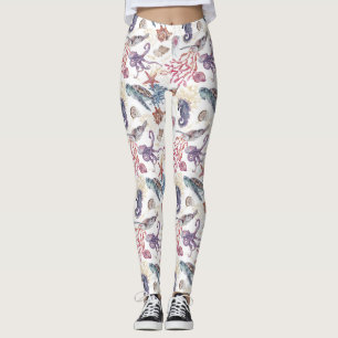 Leggings Composición Subacuática de Acuarela Serie Diseño 1