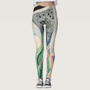 Leggings Composición verde de Kandinsky 1923 Art Deco