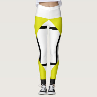 Leggings Composition I Lozenges 4 líneas Bl amaril