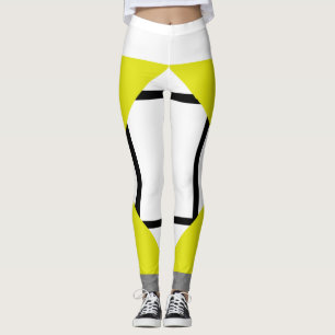 Leggings Composition I Lozenges 4 líneas Gr amaril