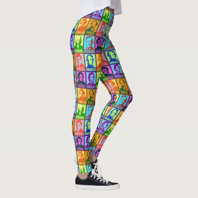 Leggings Compositores de música clásica de arte pop moderno (Derecha)