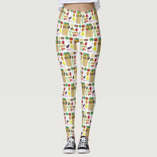 Leggings Compra de alimentos vegetales en granjas de Greenm (Anverso)