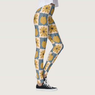 Leggings Comprobación de la calabaza dibujada a mano Imprim