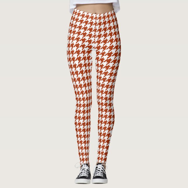 Leggings Comprobación de la galga parda y blanca (Anverso)