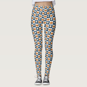 Leggings Comprobaciones de calaveras y calabazas