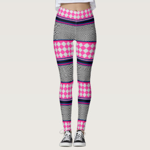 Leggings Comprobar el diseño de patrones mixtos de Harlequi