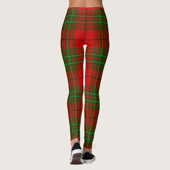 Leggings Comyn tartan red green plon (Reverso)