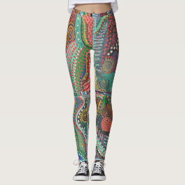 Leggings con diseño de baldosas punteadas