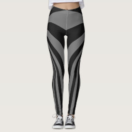 Leggings con diseño de remolino negro y gris