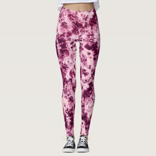 Leggings con efecto mármol teñidos a mano (Anverso)