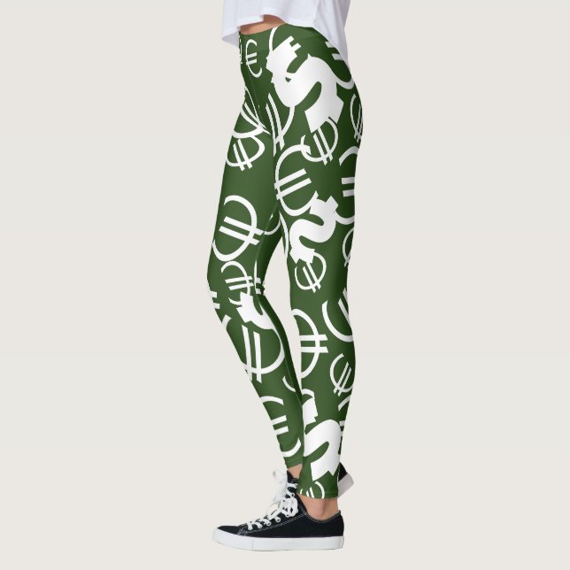 Leggings con estampado de dólares euro de dinero i (Izquierda)