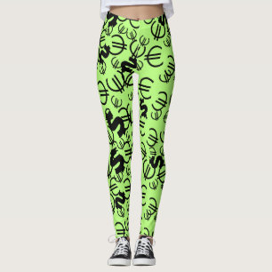 Leggings con estampado de dólares euro de dinero i
