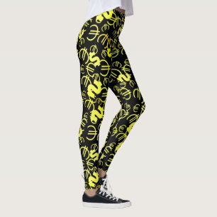 Leggings con estampado de dólares euro de dinero i