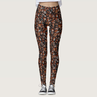 Leggings con estampado de grano de café