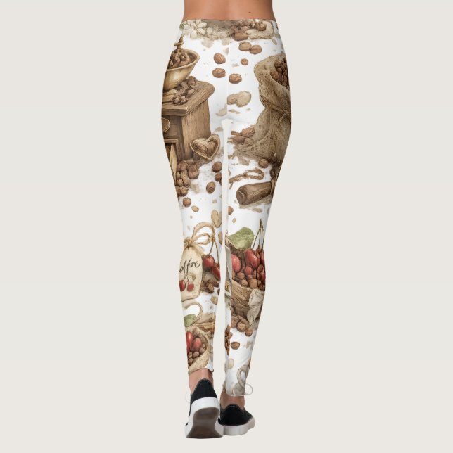 Leggings con Estampado de Granos de Café (Reverso)