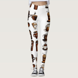 Leggings con Estampado de Granos de Café