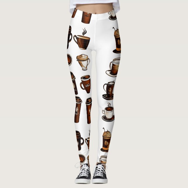 Leggings con Estampado de Granos de Café (Anverso)