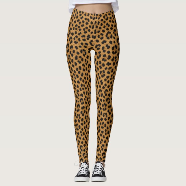 Leggings con estampado de leopardo marrón chic (Anverso)