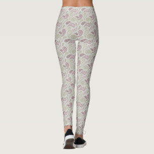 Leggings con Estampado de Paisley Gris-Roble