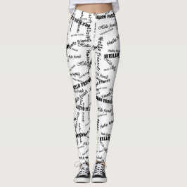Leggings con estampado de texto SPNP