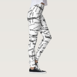 Leggings con estampado de texto SPNP