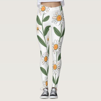Leggings con Estampado Floral en Todo el Diseño