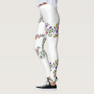 Leggings con flores impresas