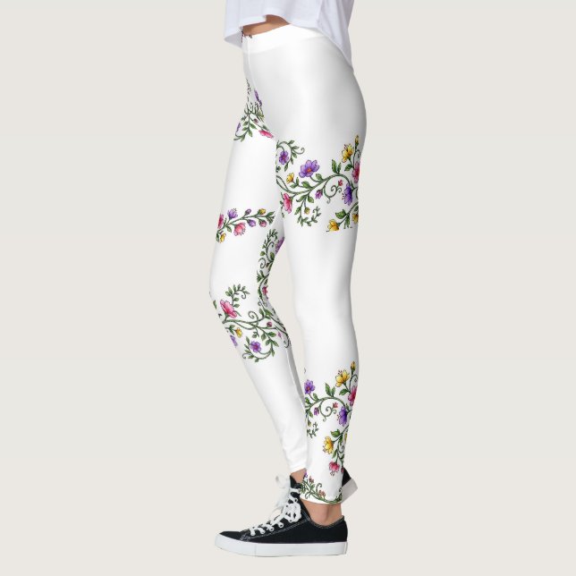 Leggings con flores impresas (Izquierda)