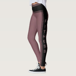 Leggings con Franja Lateral Texto Fitness - Elija