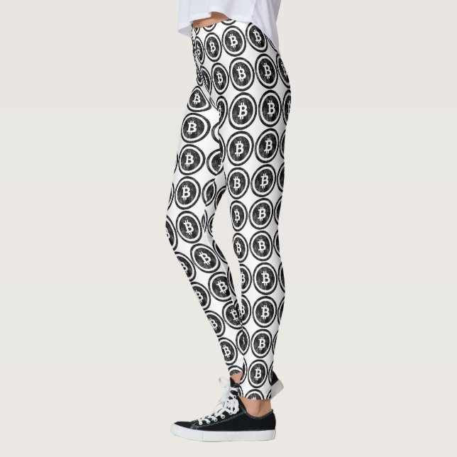 Leggings con Logo de Moneda Negra en Distress de B (Izquierda)