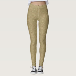 Leggings con Medallones de Piedra Tallada