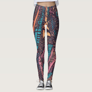 Leggings con motivos multicolores