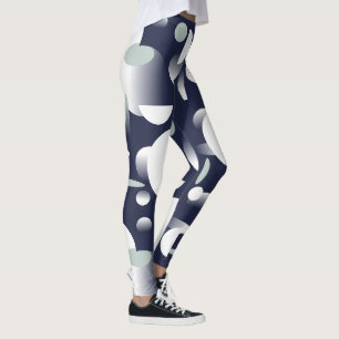 Leggings con patrón de arte abstracto futurista