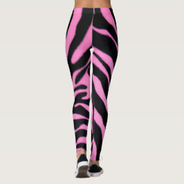Leggings con patrón de cebra rosa – Impresión de a
