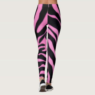 Leggings con patrón de cebra rosa – Impresión de a