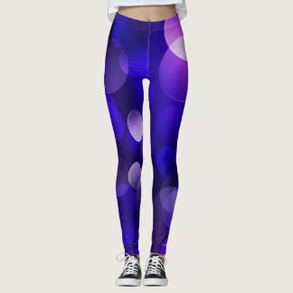 Leggings con patrón de círculo púrpura