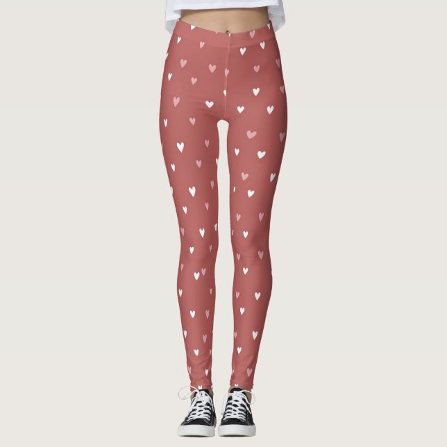 Leggings con Patrón de Corazón Romántico – Perfect (Anverso)