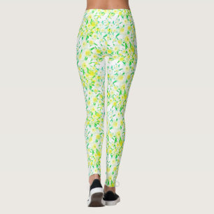 Leggings con patrón de flores de higos agrios funk