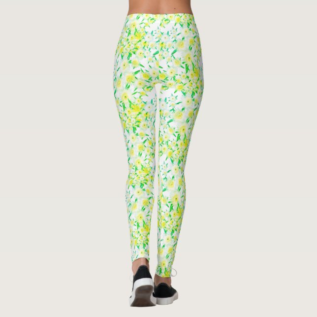 Leggings con patrón de flores de higos agrios funk (Reverso)