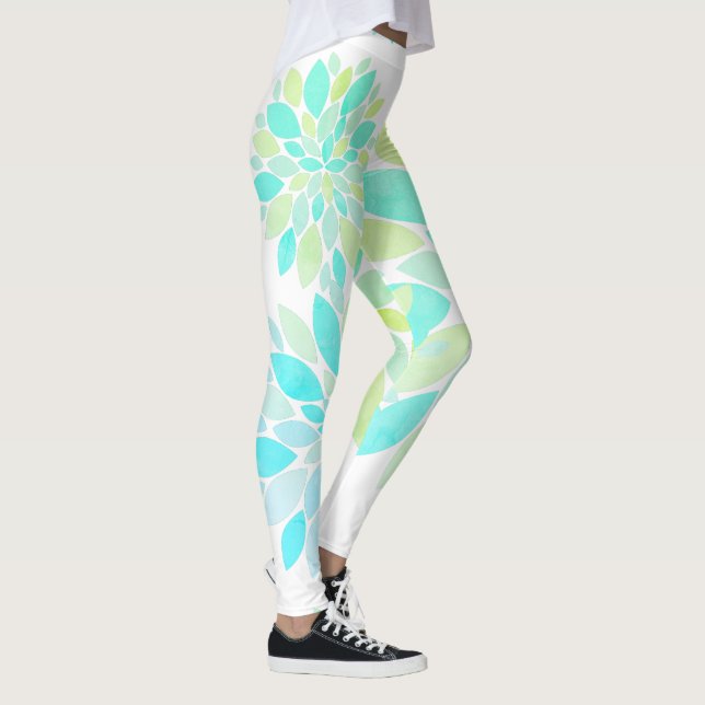 Leggings con patrón de flores de pétalos pastel (Derecha)
