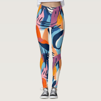 Leggings con patrón de formas abstractas modernas