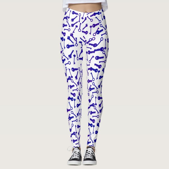 Leggings con patrón de formas de teclas diferentes (Anverso)