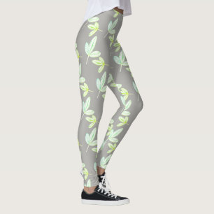 Leggings con patrón de hoja de higo funky