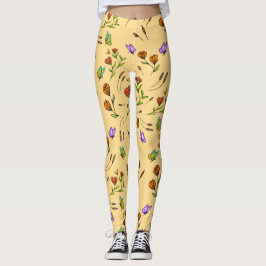 Leggings con patrón de mariposa floral Whimsy Bloo