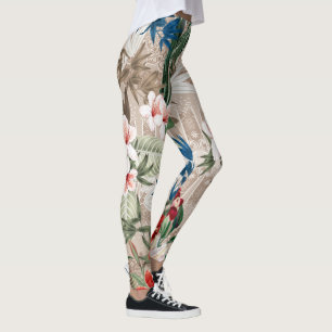 Leggings con Patrón Floral Elegante