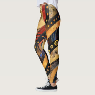 Leggings con patrón tribal africano