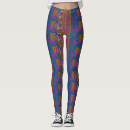 Leggings con patrones multicoloreados