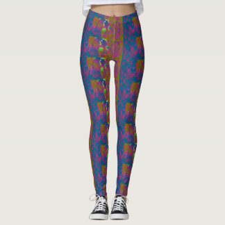 Leggings con patrones multicoloreados