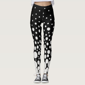 Leggings Con puntos en blanco y negro