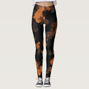 Leggings Concha de Tortuga Vintage Retro, Patrón de Carey